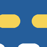 Square pattern piece. Edge positions run from 0 to 159. top edge: blue 0–159; bottom edge: white 0–15, blue 16–60, white 61–134, blue 135–159; left edge: blue 0–51, yellow 52–91, blue 92–147, white 148–159; right edge: blue 0–48, yellow 49–94, blue 95–159.