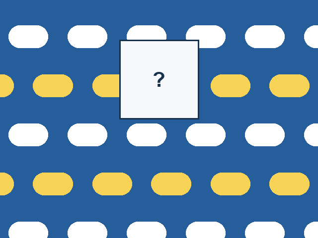 A continuous staggered bars design with one rectangular missing tile.