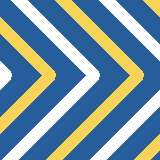 Square pattern piece. Edge positions run from 0 to 159. top edge: blue 0–10, white 11–27, blue 28–54, yellow 55–71, blue 72–98, white 99–115, blue 116–142, yellow 143–159; bottom edge: blue 0–1, white 2–18, blue 19–45, yellow 46–62, blue 63–89, white 90–106, blue 107–133, yellow 134–150, blue 151–159; left edge: blue 0–16, yellow 17–33, blue 34–60, white 61–89, blue 90–116, yellow 117–133, blue 134–159; right edge: yellow 0–16, blue 17–43, white 44–60, blue 61–89, white 90–106, blue 107–133, yellow 134–150, blue 151–159.