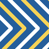 Square pattern piece. Edge positions run from 0 to 159. top edge: blue 0–23, white 24–40, blue 41–67, yellow 68–84, blue 85–111, white 112–128, blue 129–155, yellow 156–159; bottom edge: blue 0–4, yellow 5–21, blue 22–48, white 49–65, blue 66–92, yellow 93–109, blue 110–136, white 137–153, blue 154–159; left edge: blue 0–3, yellow 4–20, blue 21–47, white 48–64, blue 65–119, white 120–136, blue 137–159; right edge: yellow 0–3, blue 4–30, white 31–47, blue 48–74, yellow 75–91, blue 92–92, yellow 93–109, blue 110–136, white 137–153, blue 154–159.