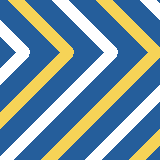 Square pattern piece. Edge positions run from 0 to 159. top edge: blue 0–7, yellow 8–24, blue 25–51, white 52–68, blue 69–95, yellow 96–112, blue 113–139, white 140–156, blue 157–159; bottom edge: white 0–13, blue 14–40, yellow 41–57, blue 58–84, white 85–101, blue 102–128, yellow 129–145, blue 146–159; left edge: blue 0–19, white 20–36, blue 37–67, white 68–84, blue 85–111, yellow 112–128, blue 129–155, white 156–159; right edge: blue 0–2, white 3–19, blue 20–46, yellow 47–57, blue 58–84, white 85–101, blue 102–128, yellow 129–145, blue 146–159.