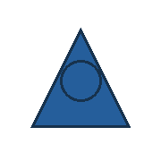 blue triangle centered at (90, 90), blue inner circle radius 23. Coordinates refer to a 180 by 180 tile.