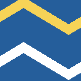 Square pattern piece. Edge positions run from 0 to 159. top edge: blue 0–35, yellow 36–56, blue 57–159; bottom edge: blue 0–159; left edge: blue 0–21, yellow 22–43, blue 44–110, white 111–132, blue 133–159; right edge: blue 0–32, yellow 33–54, blue 55–121, white 122–143, blue 144–159.