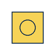 yellow square centered at (90, 90), yellow inner circle radius 26. Coordinates refer to a 180 by 180 tile.