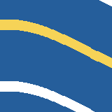 Square pattern piece. Edge positions run from 0 to 159. top edge: blue 0–141, white 142–159; bottom edge: blue 0–107, white 108–134, blue 135–159; left edge: blue 0–27, yellow 28–42, blue 43–115, white 116–130, blue 131–159; right edge: white 0–8, blue 9–82, yellow 83–96, blue 97–159.