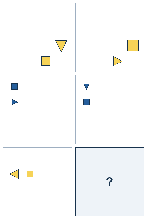 3 rows of paired geometric pictures. The final picture is missing.