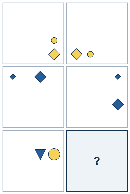 3 rows of paired geometric pictures. The final picture is missing.