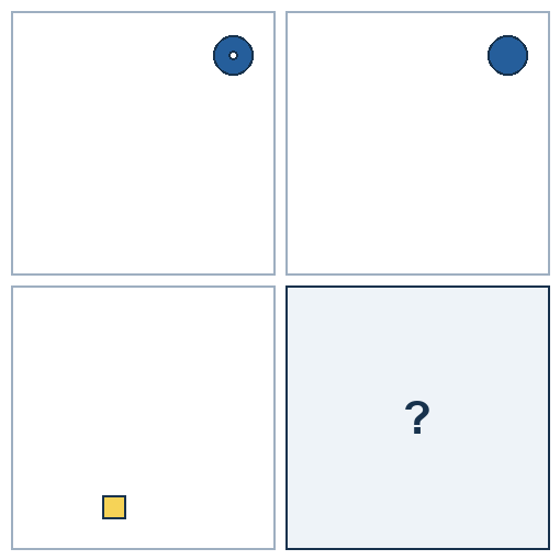 2 rows of paired geometric pictures. The final picture is missing.