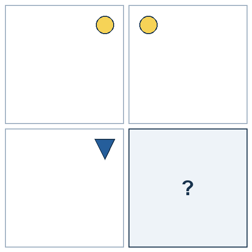 2 rows of paired geometric pictures. The final picture is missing.