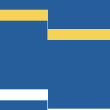 Square pattern piece. Edge positions run from 0 to 159. top edge: blue 0–159; bottom edge: blue 0–68, white 69–159; left edge: blue 0–13, yellow 14–29, blue 30–129, white 130–145, blue 146–159; right edge: blue 0–41, yellow 42–57, blue 58–157, white 158–159.