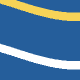Square pattern piece. Edge positions run from 0 to 159. top edge: yellow 0–32, blue 33–159; bottom edge: blue 0–159; left edge: yellow 0–6, blue 7–86, white 87–103, blue 104–159; right edge: blue 0–24, yellow 25–41, blue 42–121, white 122–138, blue 139–159.