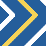 Square pattern piece. Edge positions run from 0 to 159. top edge: white 0–3, blue 4–59, yellow 60–82, blue 83–138, white 139–159; bottom edge: blue 0–4, yellow 5–27, blue 28–83, white 84–106, blue 107–159; left edge: white 0–19, blue 20–84, white 85–107, blue 108–159; right edge: white 0–20, blue 21–83, white 84–106, blue 107–159.