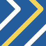 Square pattern piece. Edge positions run from 0 to 159. top edge: blue 0–21, white 22–44, blue 45–100, yellow 101–123, blue 124–159; bottom edge: blue 0–3, yellow 4–26, blue 27–82, white 83–105, blue 106–159; left edge: blue 0–83, white 84–106, blue 107–159; right edge: blue 0–82, white 83–105, blue 106–159.