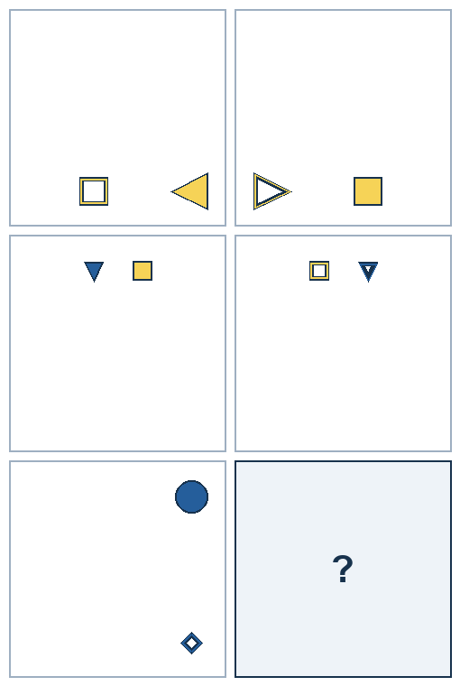 3 rows of paired geometric pictures. The final picture is missing.