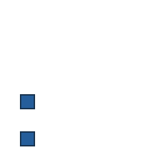 blue square at grid (1, 3), size 1, quarter-turn orientation 1, filled, no dot; blue square at grid (1, 4), size 1, quarter-turn orientation 1, filled, no dot. Grid coordinates describe a four-by-four tile; editorial descriptions are not validated accommodations.