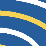 Square pattern piece. Edge positions run from 0 to 159. top edge: blue 0–48, white 49–129, blue 130–159; bottom edge: yellow 0–21, blue 22–113, white 114–136, blue 137–159; left edge: blue 0–35, yellow 36–53, blue 54–95, white 96–113, blue 114–153, yellow 154–159; right edge: blue 0–10, white 11–29, blue 30–83, yellow 84–104, blue 105–159.