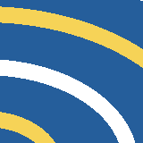 Square pattern piece. Edge positions run from 0 to 159. top edge: blue 0–156, white 157–159; bottom edge: blue 0–38, yellow 39–61, blue 62–132, white 133–150, blue 151–159; left edge: blue 0–6, yellow 7–24, blue 25–66, white 67–84, blue 85–124, yellow 125–142, blue 143–159; right edge: white 0–0, blue 1–54, yellow 55–75, blue 76–159.