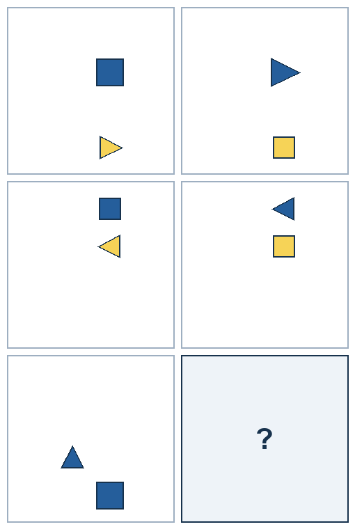 3 rows of paired geometric pictures. The final picture is missing.