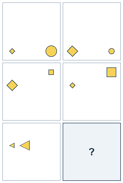 3 rows of paired geometric pictures. The final picture is missing.