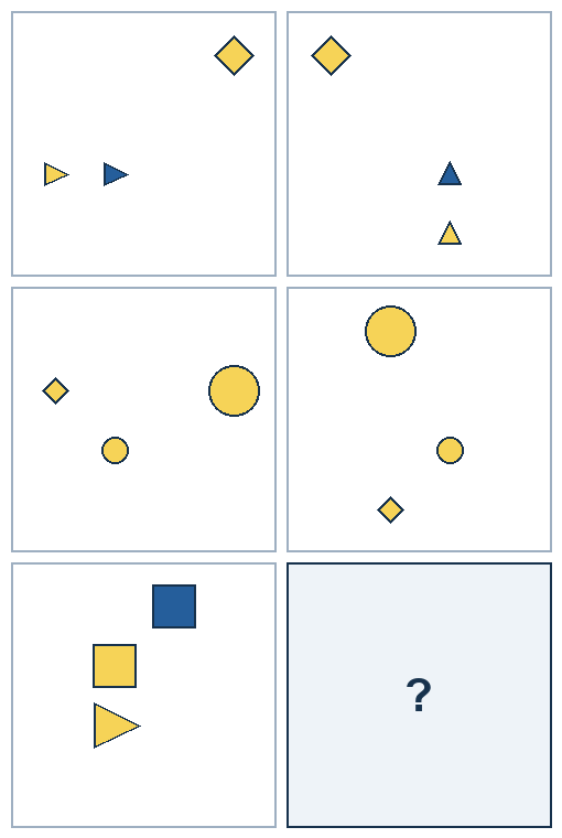 3 rows of paired geometric pictures. The final picture is missing.