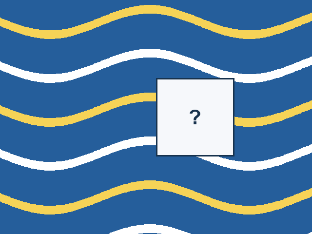 A wave bands design with a rectangular missing tile on its right side.