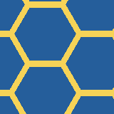 Square pattern piece. Edge positions run from 0 to 159. top edge: blue 0–30, yellow 31–40, blue 41–85, yellow 86–95, blue 96–159; bottom edge: blue 0–26, yellow 27–36, blue 37–89, yellow 90–99, blue 100–159; left edge: blue 0–42, yellow 43–51, blue 52–125, yellow 126–134, blue 135–159; right edge: blue 0–39, yellow 40–55, blue 56–122, yellow 123–138, blue 139–159.